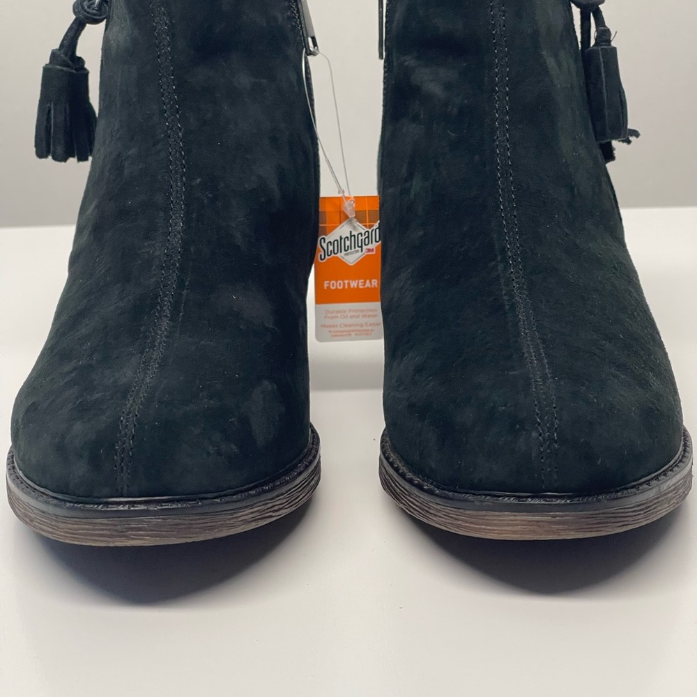 Propet Rebel Black Suede Tassel Double Zip Ankle Boots Womens Size 7 NEW w/o Box - Picture 2 of 10